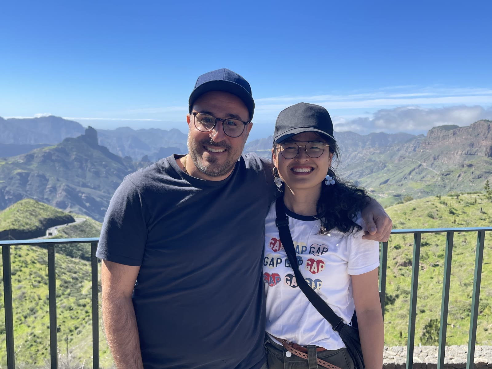 Haonan and Payam in the mountains of Gran Canaria